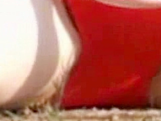 Horny XXX nippon babe flashes her Tokyo thighs and pink Japan panties